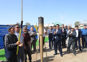 Ауылға алғаш рет табиғи газ келді